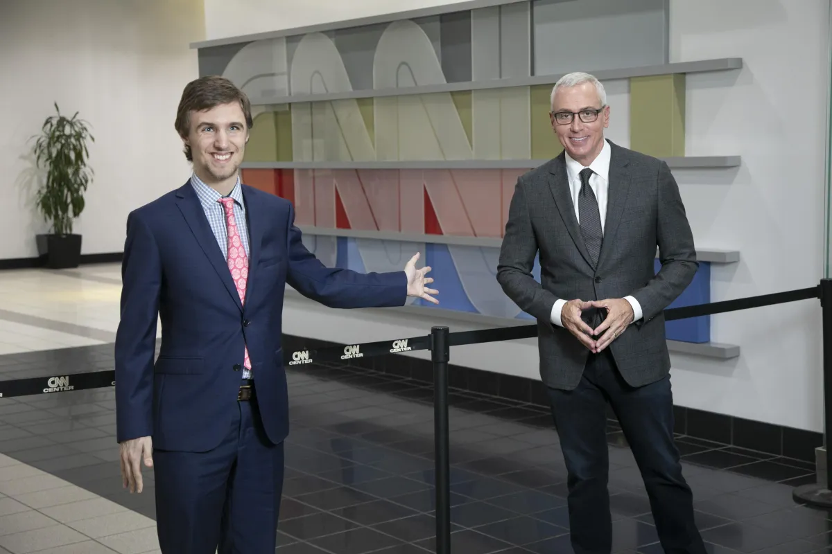 Alexander Vee with Dr. Drew Pinsky at CNN Center