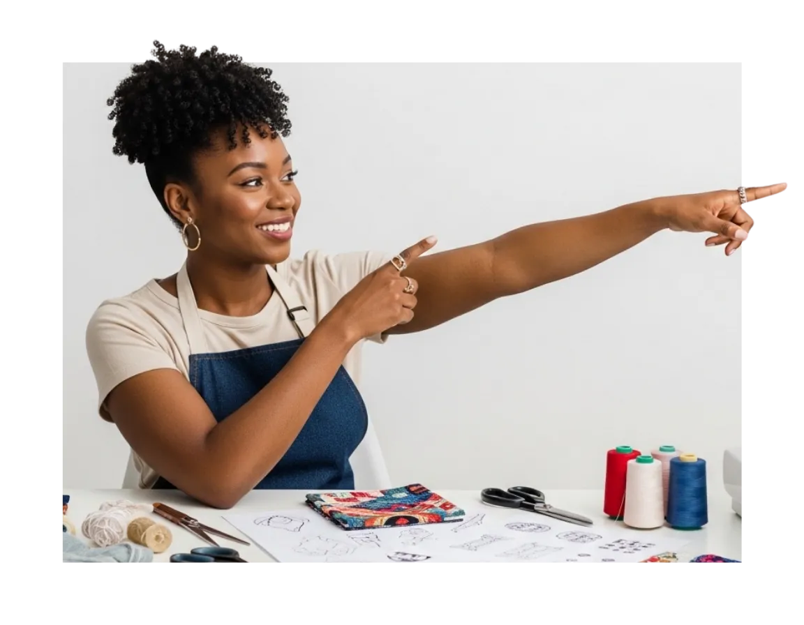 Professional woman smiling in modern office