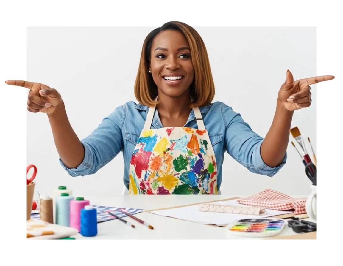 Professional woman smiling in modern office