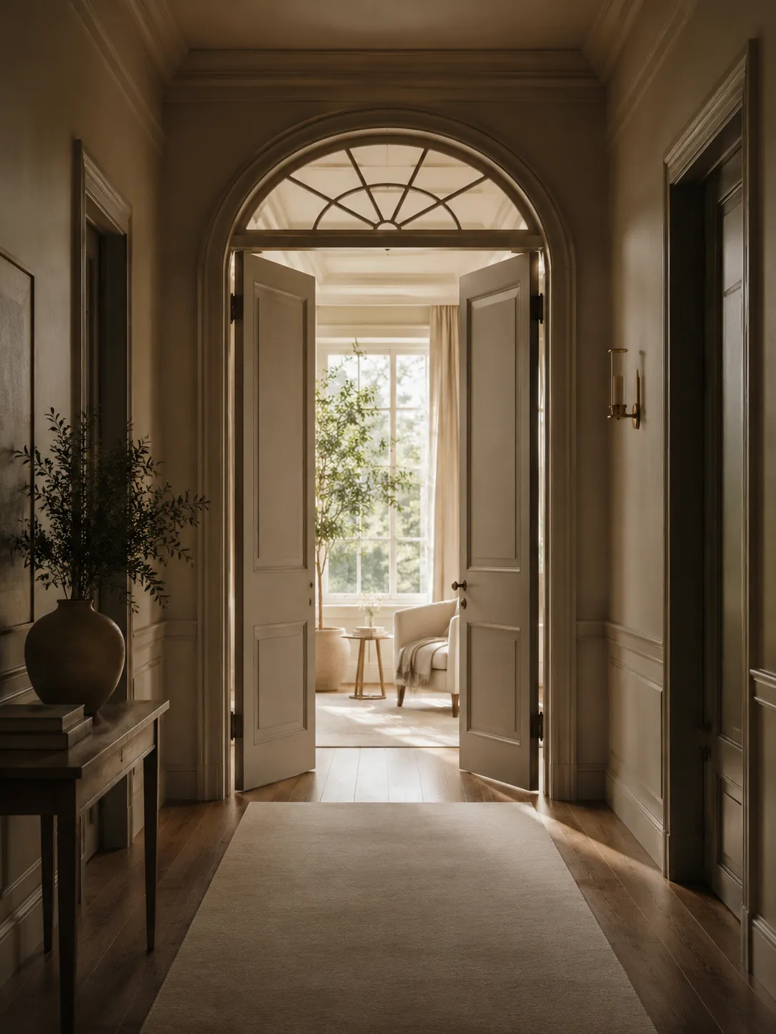 A serene sanctuary space in soft morning light