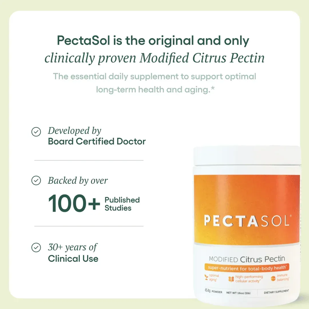 modified citrus pectin PectaSol-C detox binder daily detox immune system support inflammation support glyphosate detox toxin removal cellular detox heavy metal detox