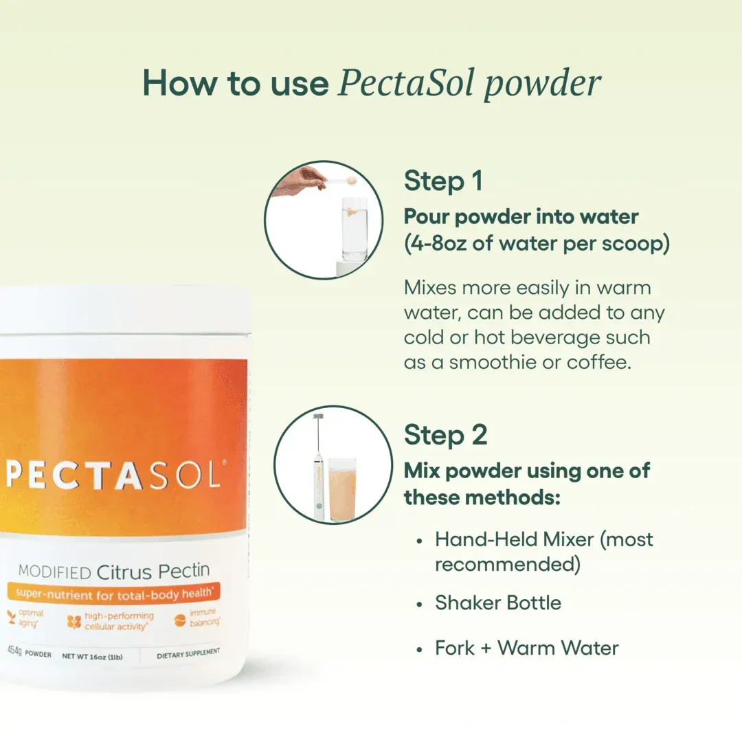 modified citrus pectin PectaSol-C detox binder daily detox immune system support inflammation support glyphosate detox toxin removal cellular detox heavy metal detox