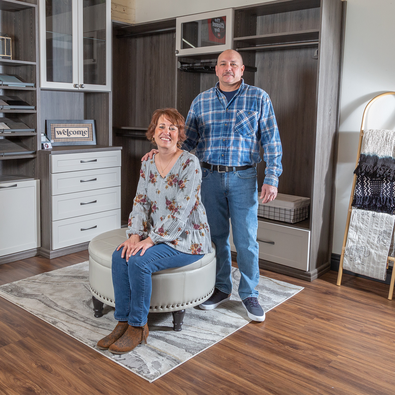 Bill & Heather inside the Smart Spaces showroom