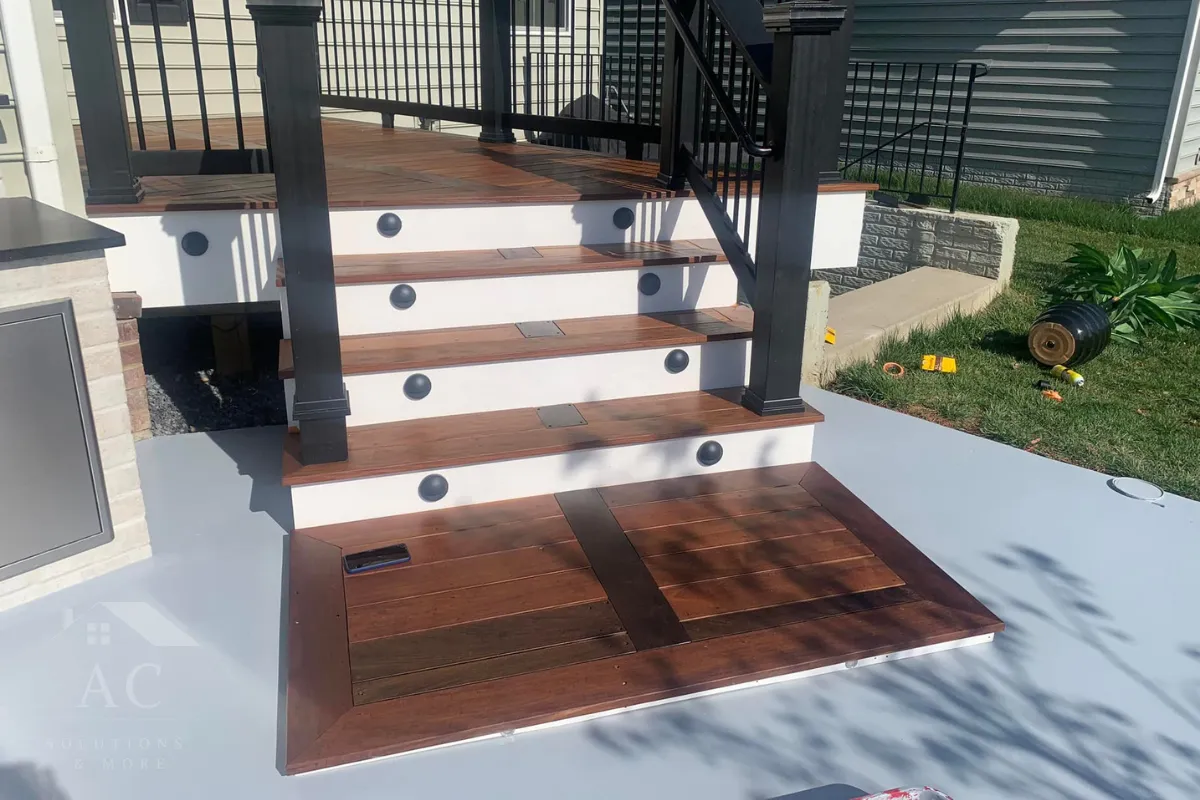 Concrete patio and custom deck construction in White Post, VA