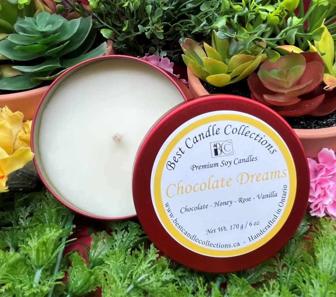 Chocolate Dreams - premium soy candle - including: chocolate, honey, rose, vanilla