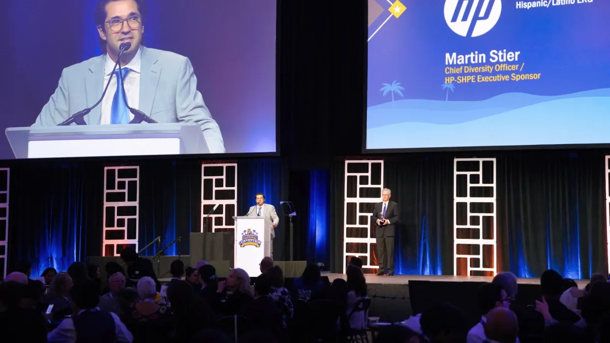 Live conference keynote stage lighting and video production coverage