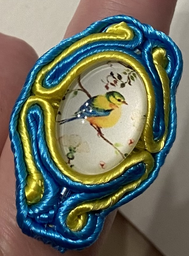 Soutache Bird Ring