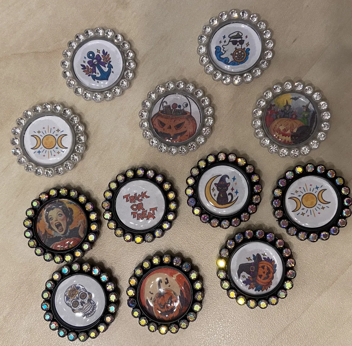 Halloween Sparkle Magnets