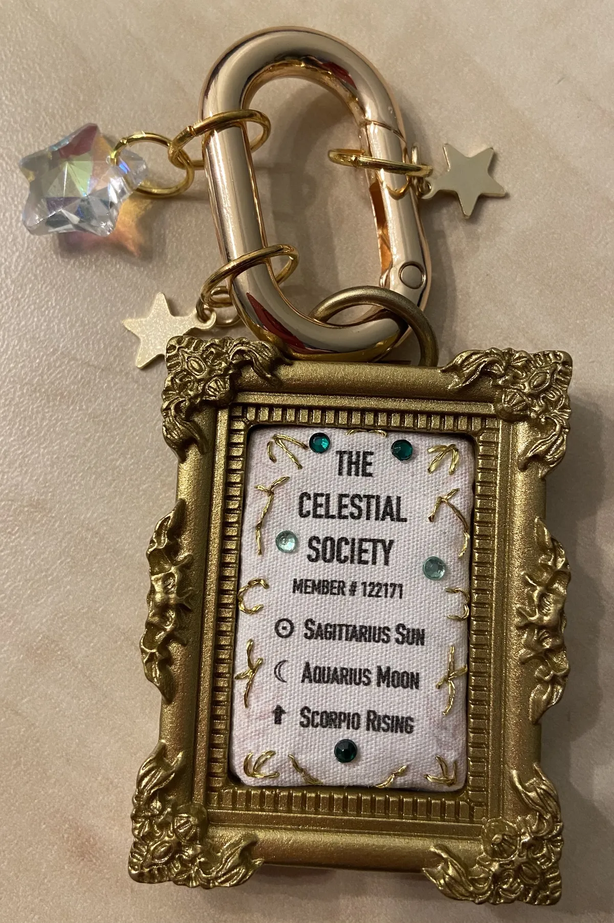 Custom Astrology Purse Charm 2
