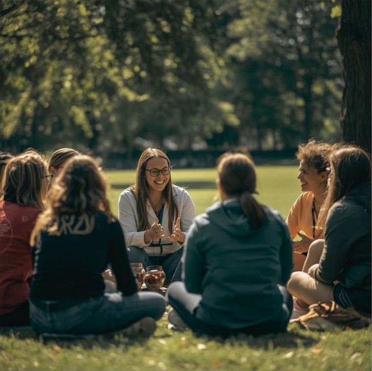 Group therapy sessions for stress and anxiety