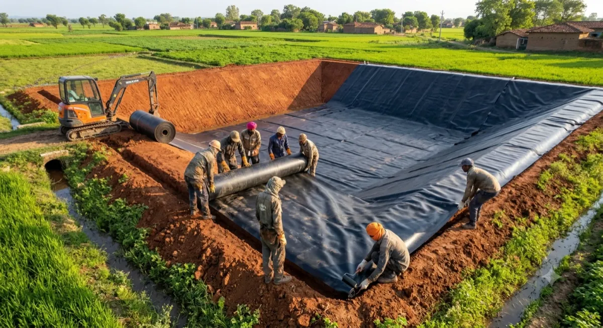 Laying the liner