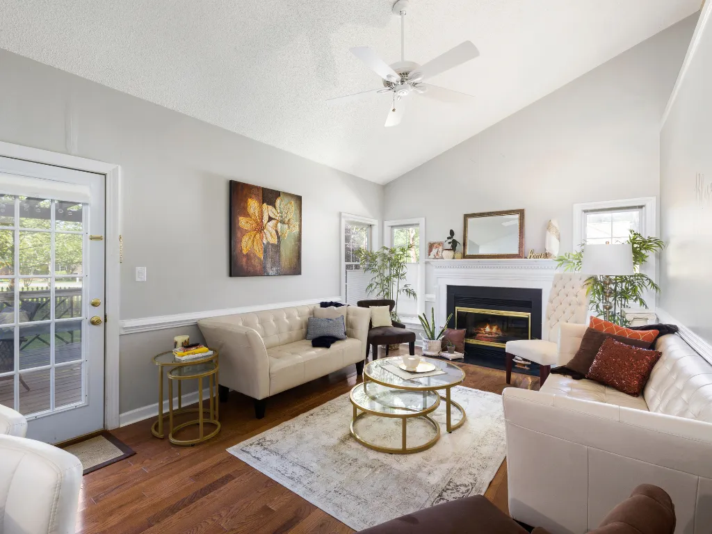 Interior wall painting in a residential living room in Fort Lauderdale using low-VOC paint