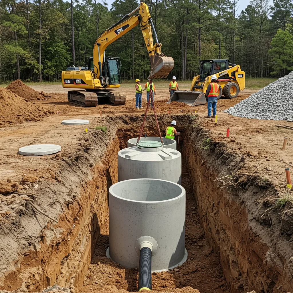 a large pipe is coming out of the water