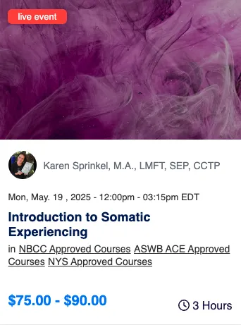 intro to somatic experiencing class