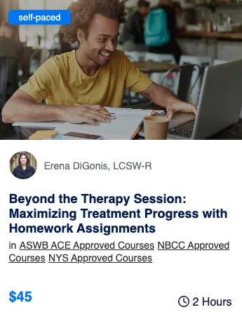 therapy homework self paced course