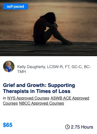 self paced grief growth therapist support course