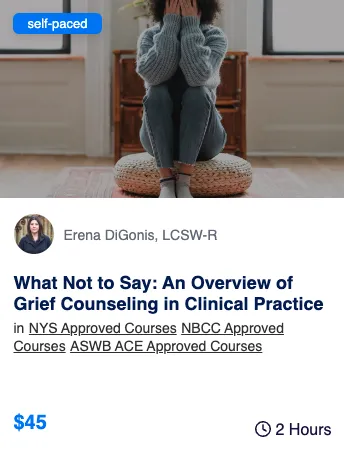 grief counseling self paced course