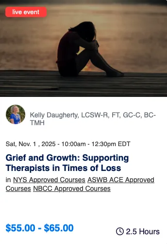 supporting therapists in times of loss live course