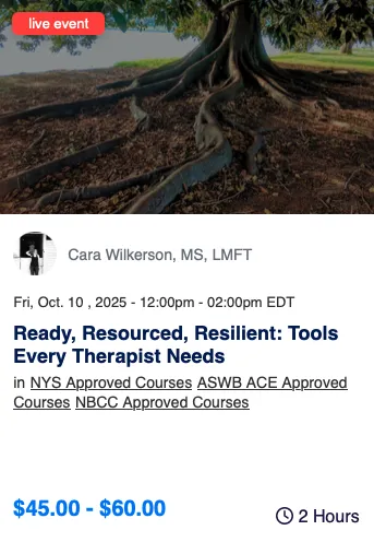 tools every therapist needs live course