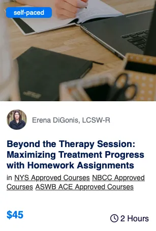 therapy homework self paced course