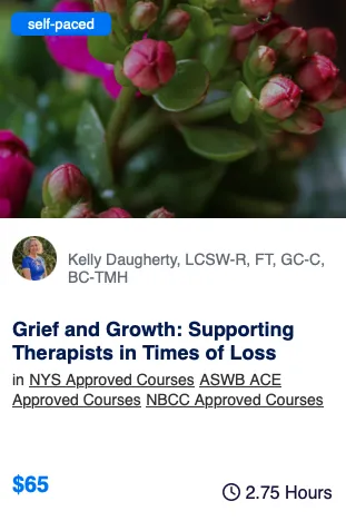 grief growth therapist support self study class