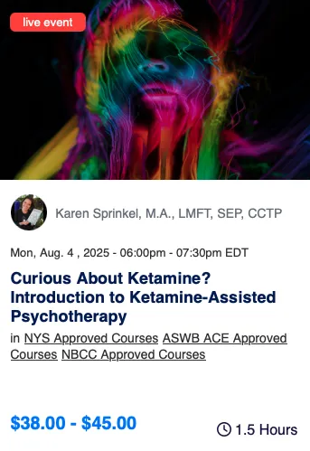 curious about ketamine live course