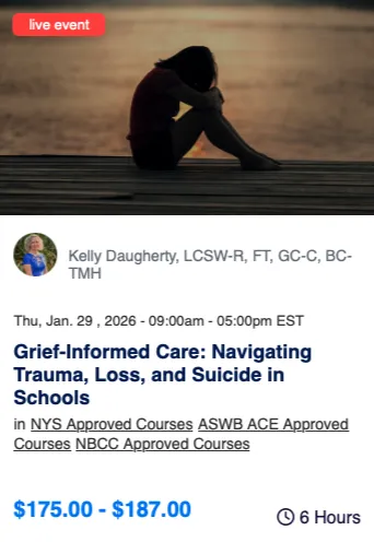 grief informed care-suicide in schools live course