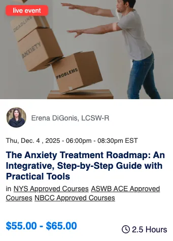 anxiety treatment roadmap live ce course