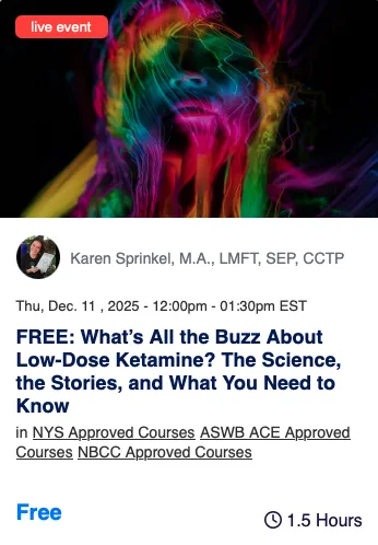 buzz about ketamine live event free