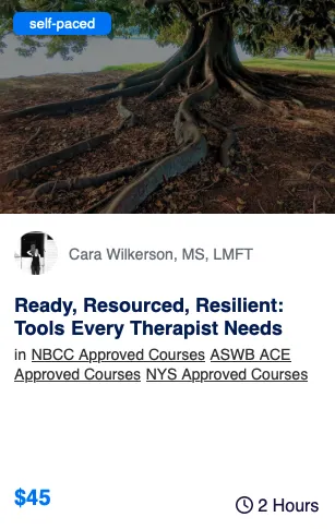 self paced course: tools every therapist needs