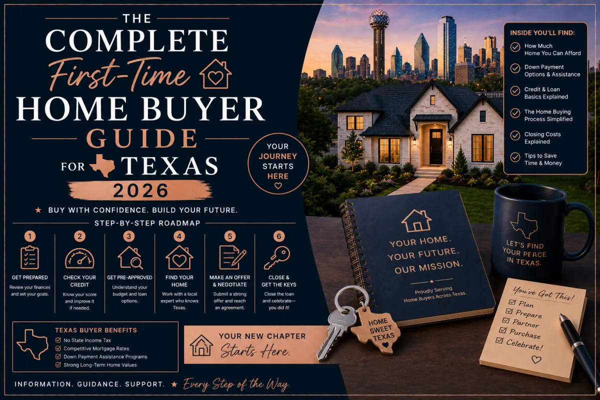 The Complete First-Time Home Buyer Guide for Texas (2026) | Steps, Programs & Down Payment Assistance