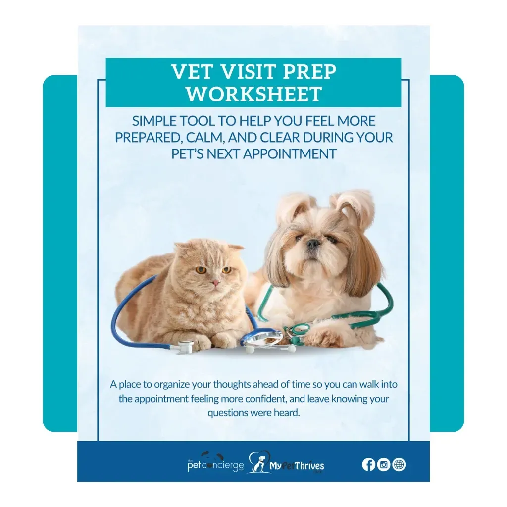 Vet Visit Prep Sheet