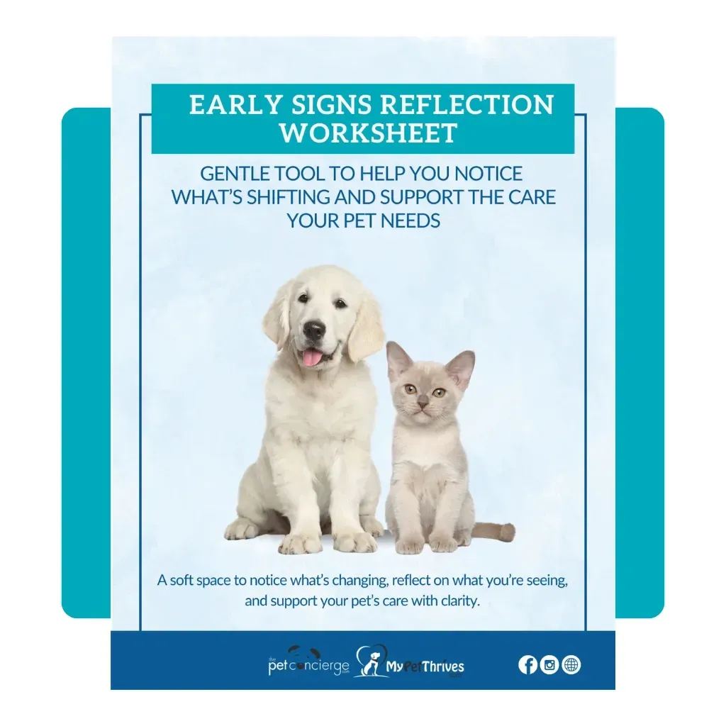 Early Signs Reflection Worksheet