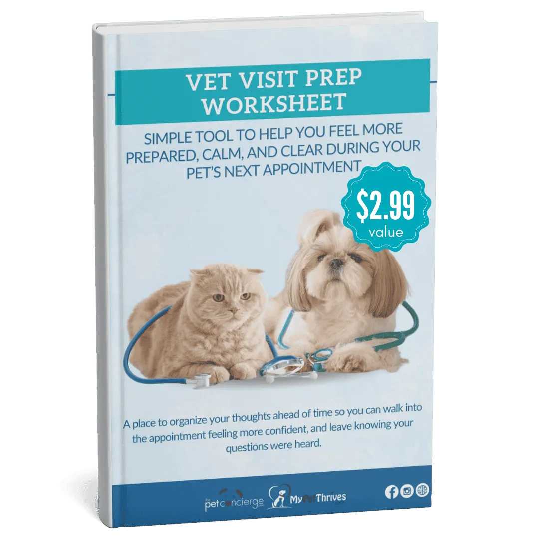 Vet Visit Prep Worksheet 