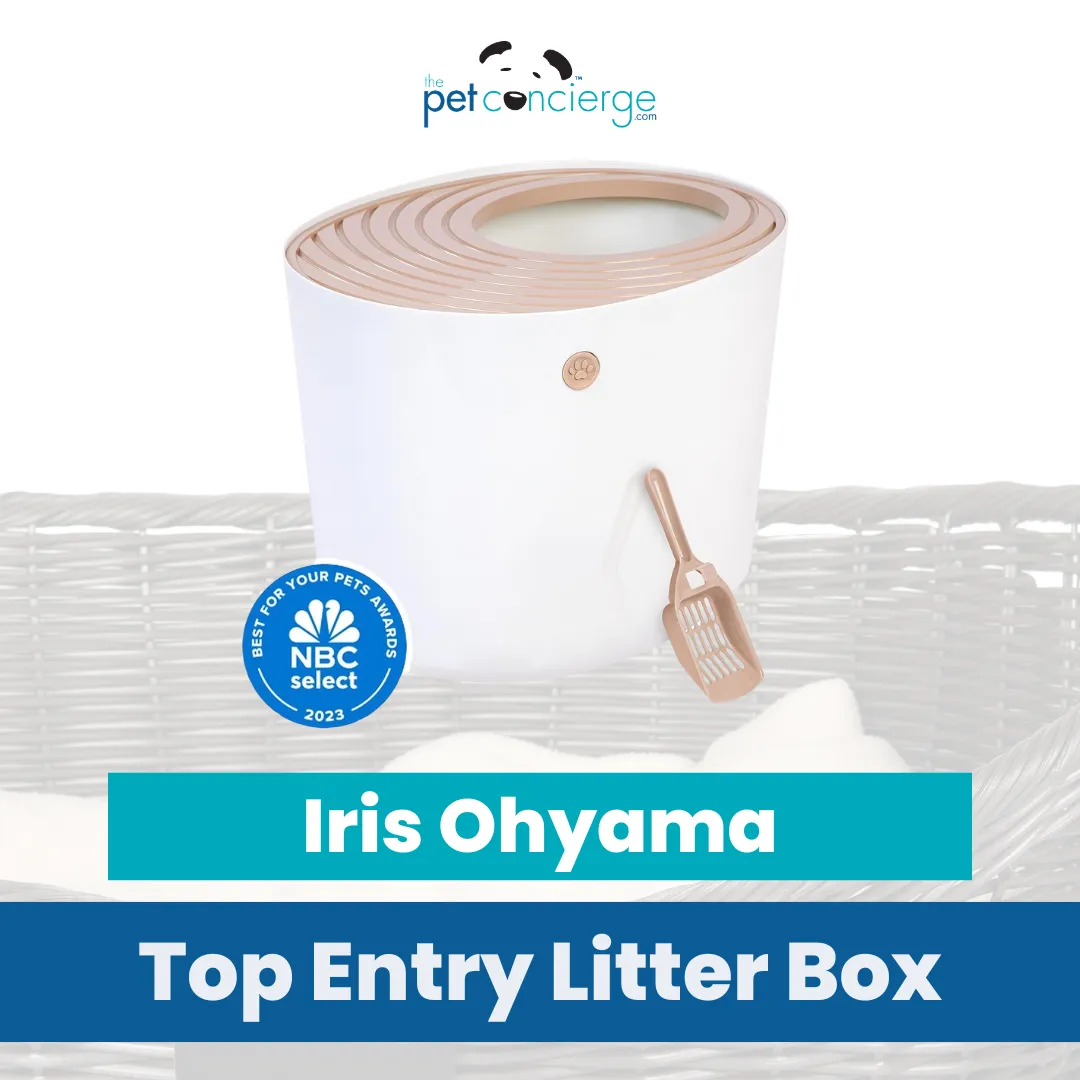 IRIS USA Round Top Entry Cat Litter Box