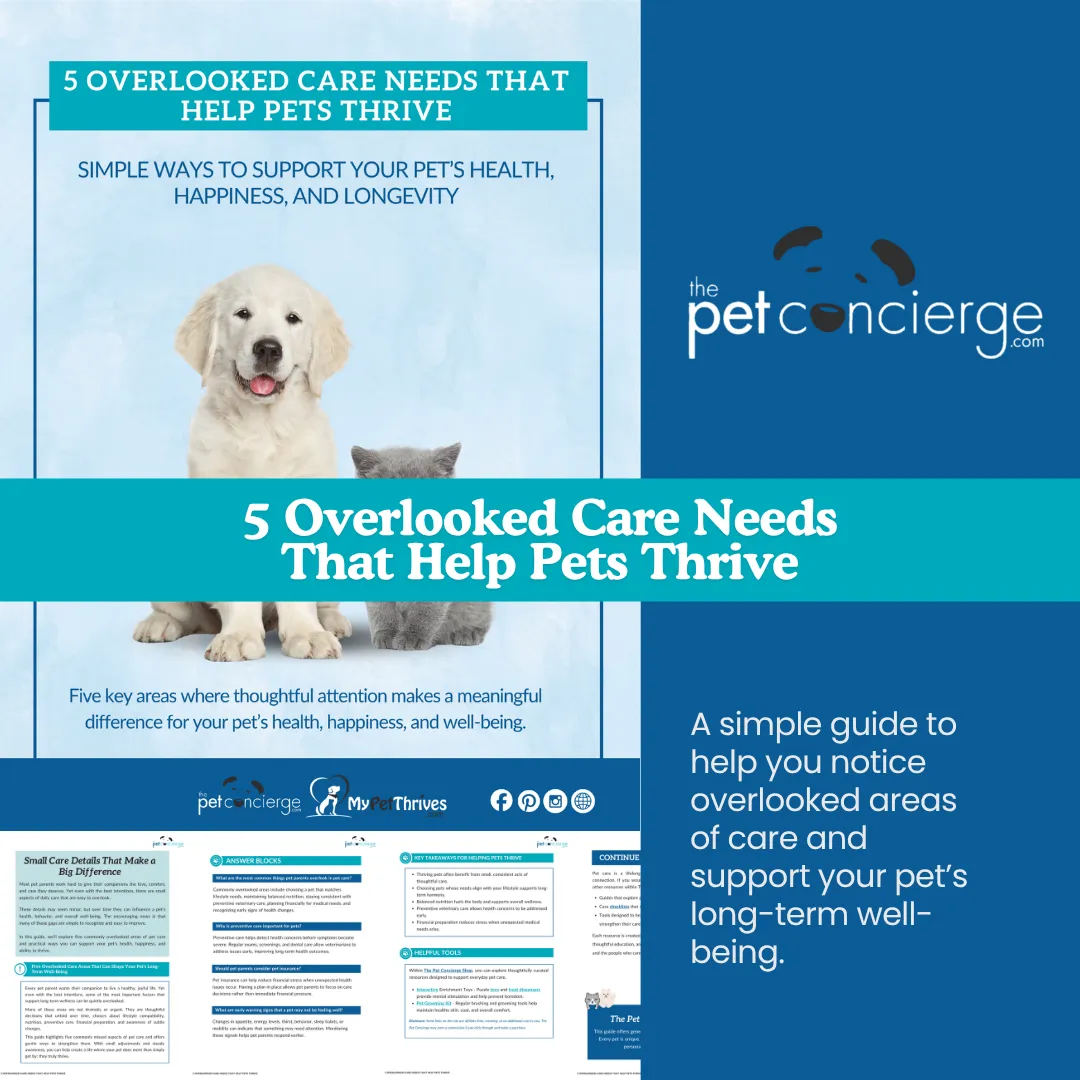 5 Overlooked Care Needs That Help Pets Thrive