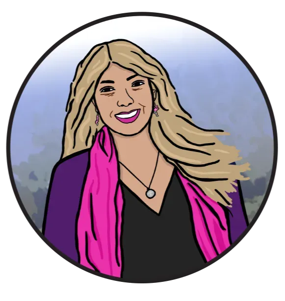 Illustration of Nikki Tapley smiling, representing her personal expertise and 1:1 mentorship support.