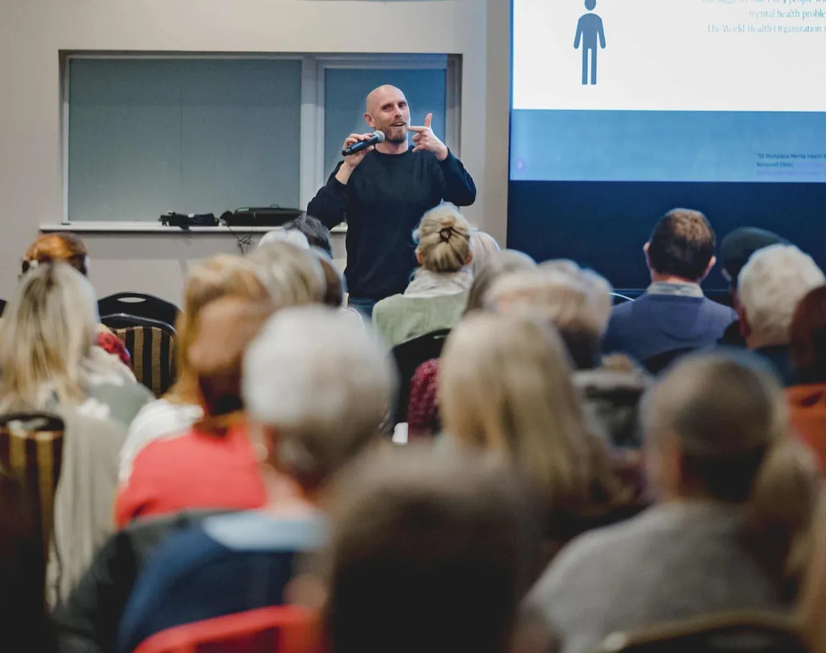 Neil Kelders, mental health author and speaker, thoughtful editorial portrait