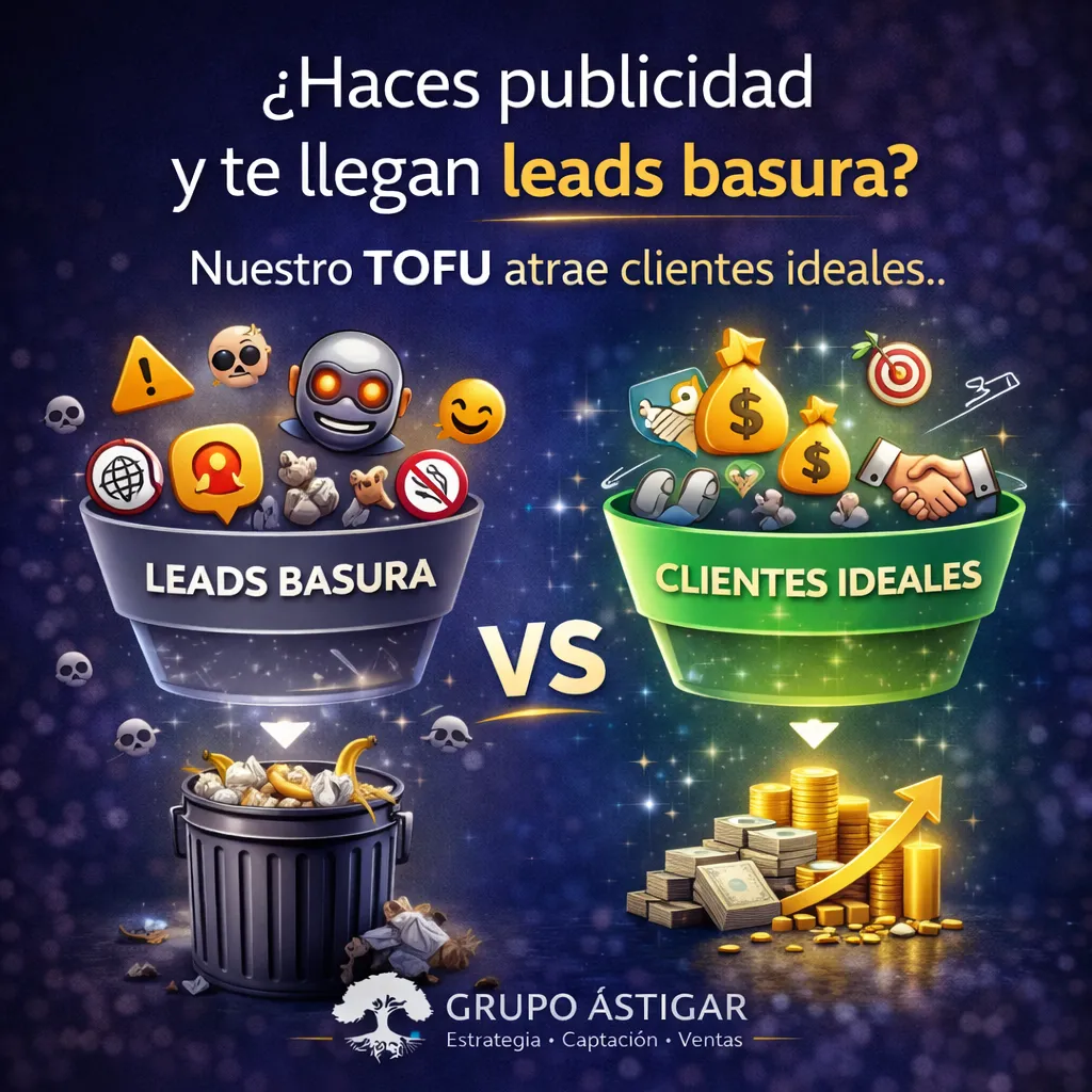 por que llegan leads basura marketing digital sistema comercial