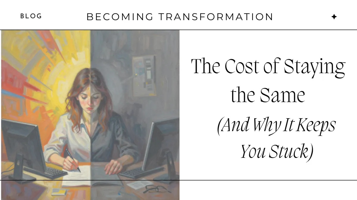 woman staying stuck or embracing change