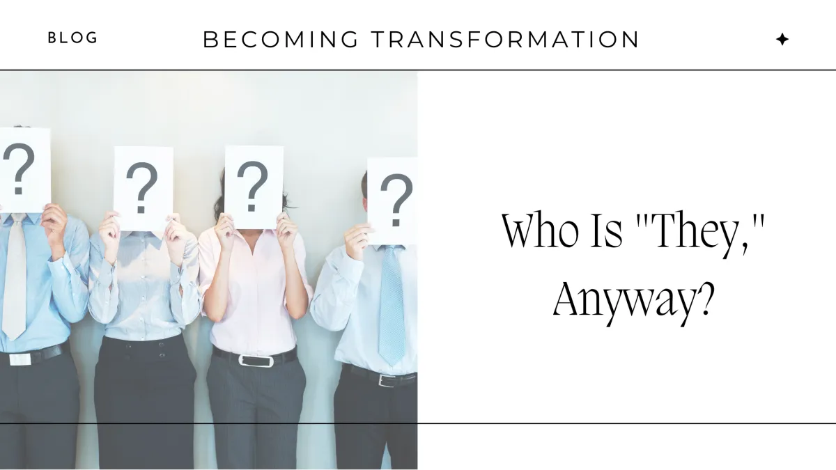 business people's faced hidden by question mark paper
