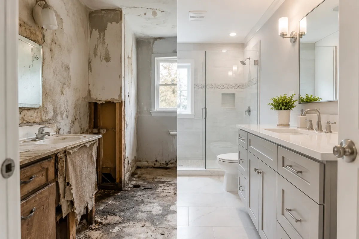 Should You Remodel a Bathroom Before or After Water Damage Repair?
