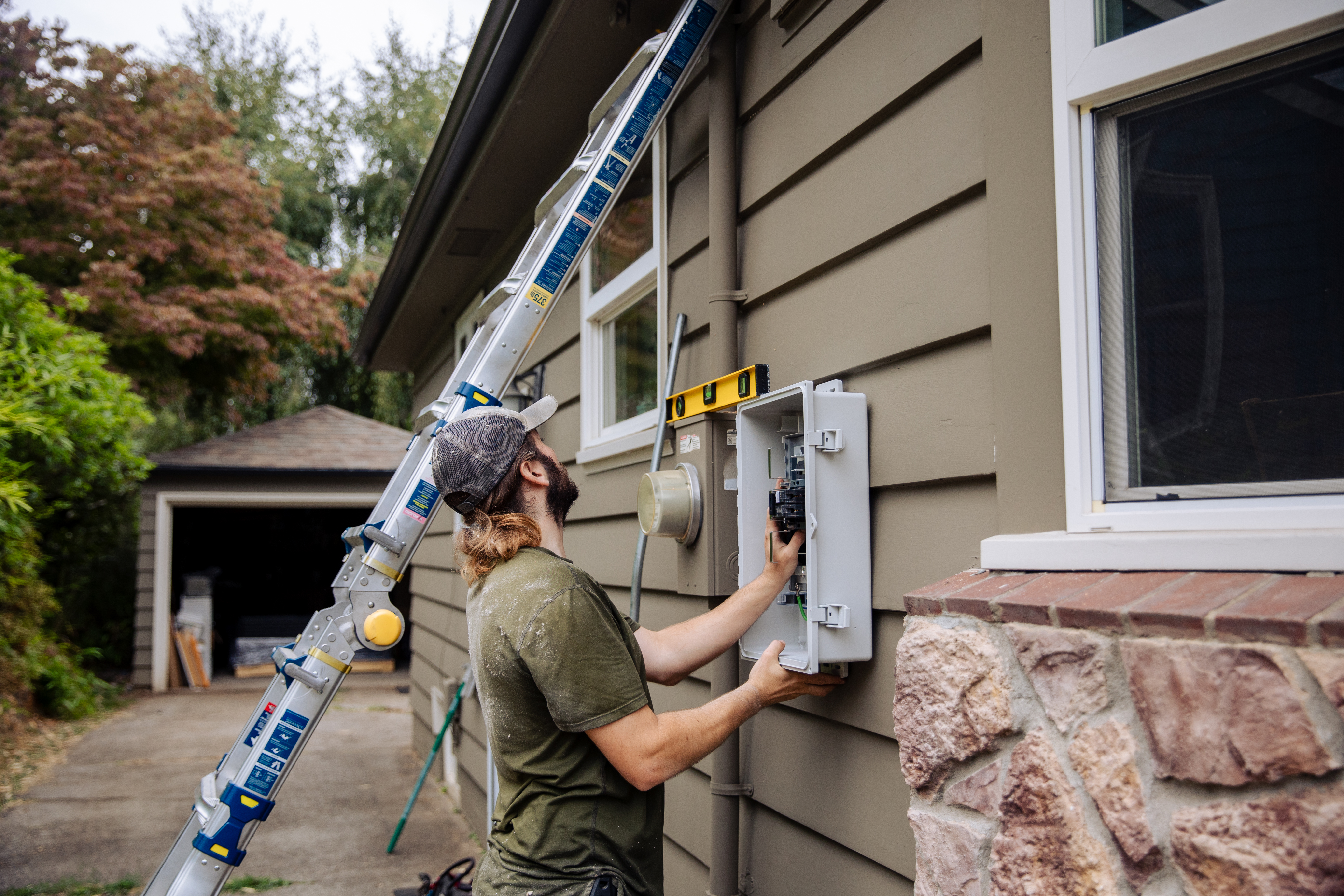 Hydroelectric control panel with PLC display inside a power station – part of ETS control system installation and service