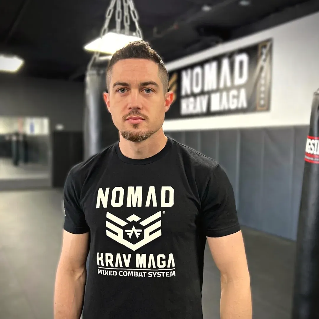 Portrait of Shannon Langwell, founder of Nomad Mixed Combat and Nomad Krav Maga, self-defense instructor, coach, and creator of the Nomad Mixed Combat system.