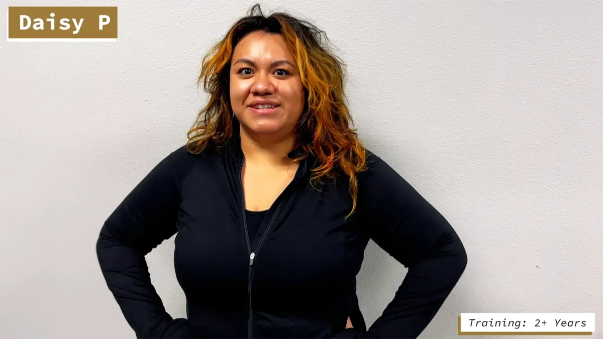 Daisy, a Nomad Krav Maga student, sharing how training improved her confidence, strength, and stress management.
