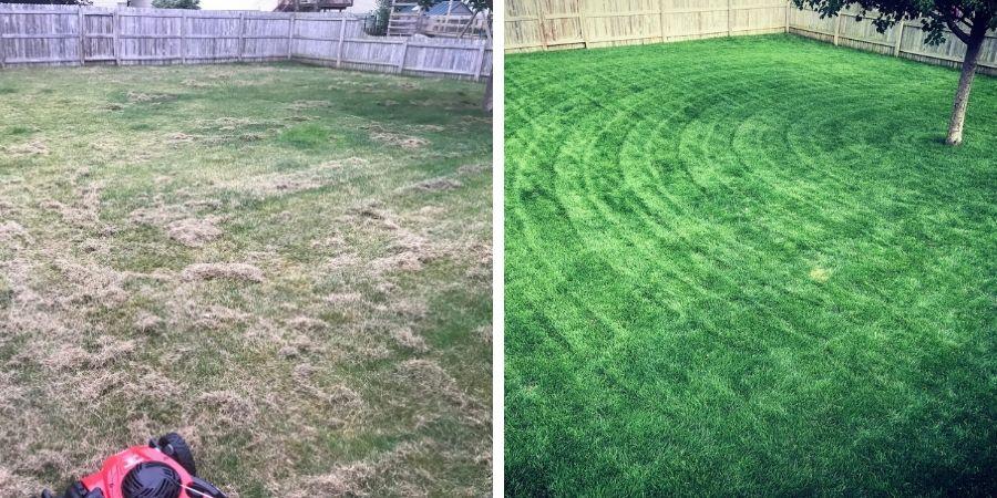 Lawn fertilization equipment in action, enhancing soil health