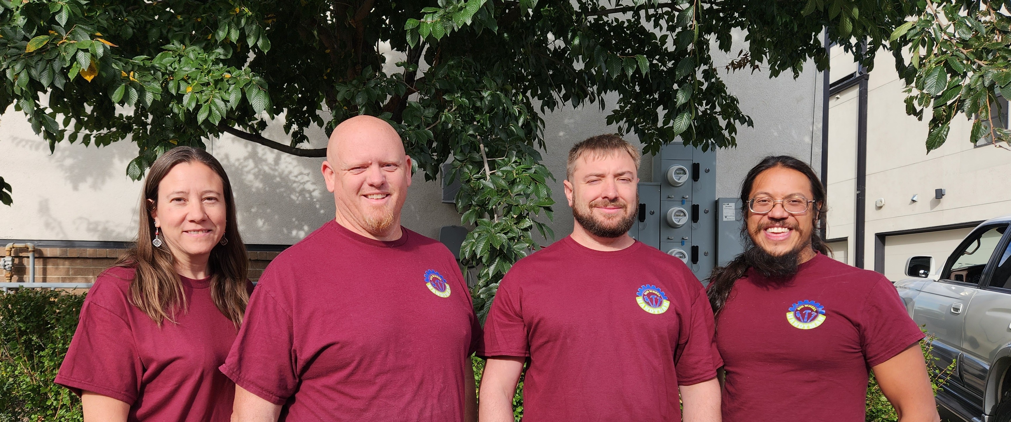 Big Wheel Handyman team: Reggie, Victoria, Dan, and Tony serving the Denver metro area.