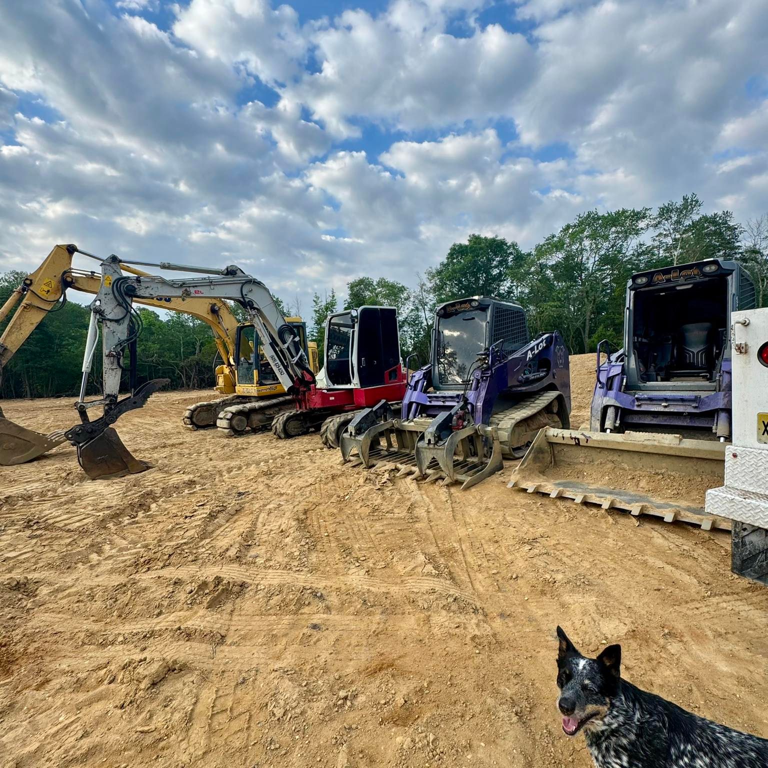 photography of excavators at mining area