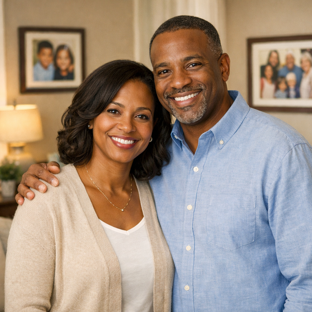 Tennessee couple reviewing final expense insurance coverage options with Memphis based licensed agent support