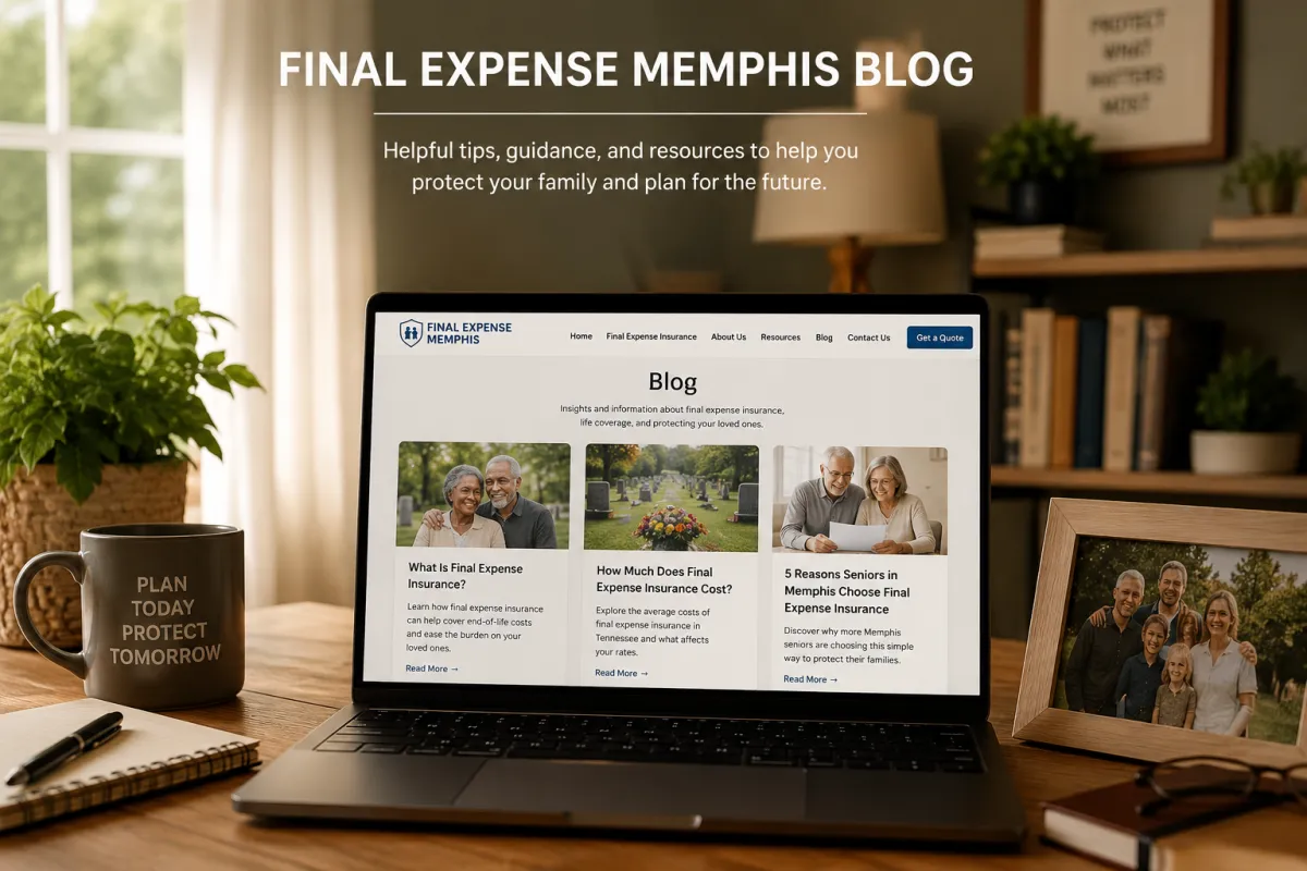 Final Expense Memphis blog resource page helping Tennessee families learn about burial insurance, life insurance planning, and financial protection options